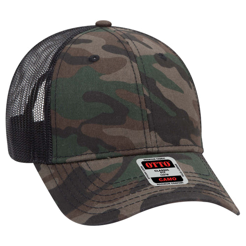 OTTO CAP® Camouflage 6 Panel Low Profile Mesh Back Trucker Hat