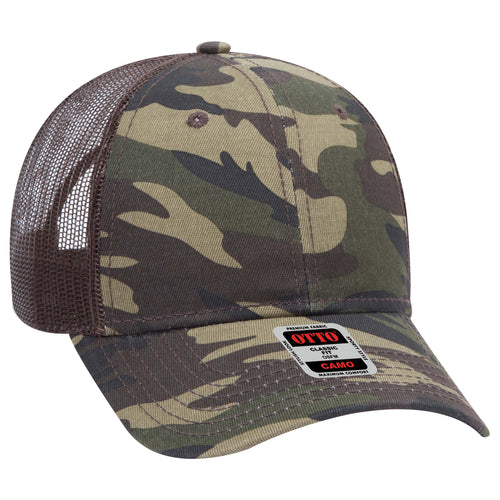 OTTO CAP® Camouflage 6 Panel Low Profile Mesh Back Trucker Hat