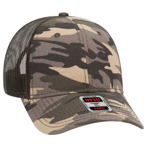 OTTO CAP® Camouflage 6 Panel Low Profile Mesh Back Trucker Hat