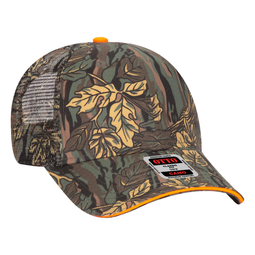 OTTO CAP® Camouflage 6 Panel Low Profile Mesh Back Trucker Hat
