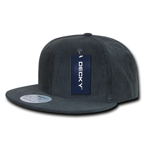 6 Panel High Profile Structured Corduroy Snapback