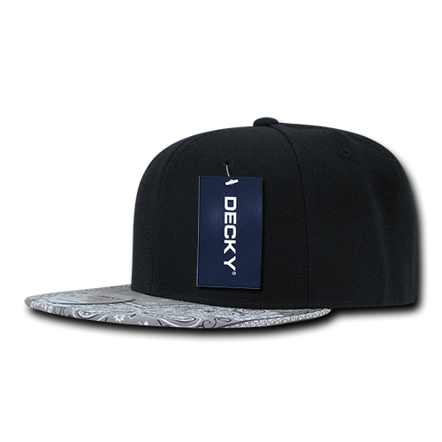 6 Panel High Profile Structured Bandanna Bill Snapback