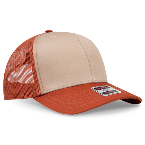 OTTO CAP® 6 Panel Mid Profile Mesh Back Trucker Hat