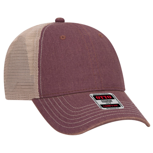 OTTO CAP® 6 Panel Low Profile Mesh Back Trucker Dad Hat