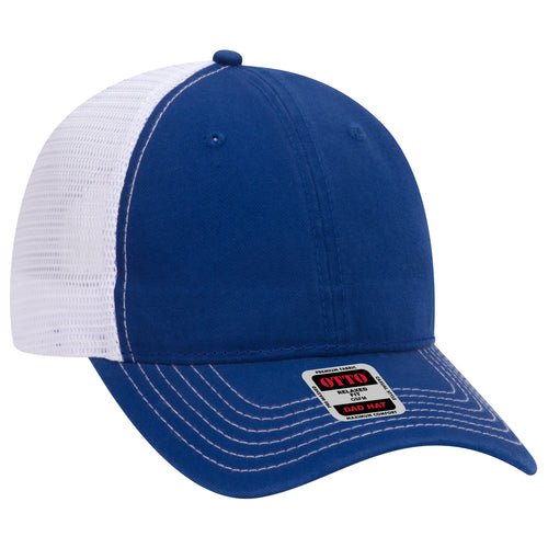 OTTO CAP® 6 Panel Low Profile Mesh Back Trucker Dad Hat