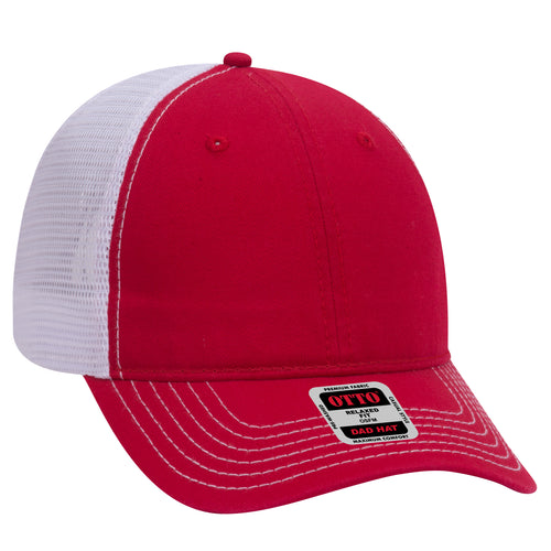OTTO CAP® 6 Panel Low Profile Mesh Back Trucker Dad Hat