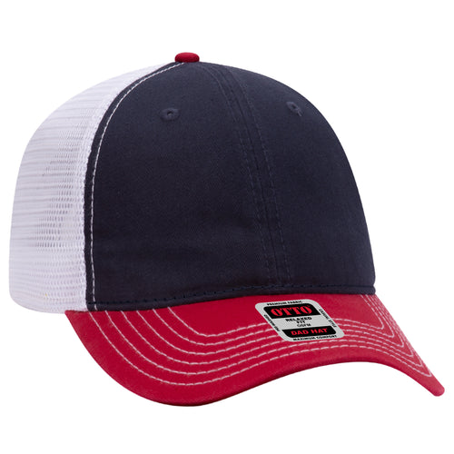 OTTO CAP® 6 Panel Low Profile Mesh Back Trucker Dad Hat