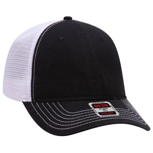 OTTO CAP® 6 Panel Low Profile Mesh Back Trucker Dad Hat