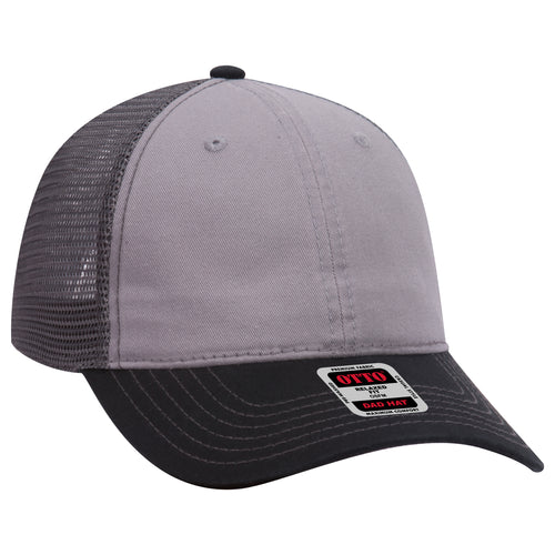 OTTO CAP® 6 Panel Low Profile Mesh Back Trucker Dad Hat
