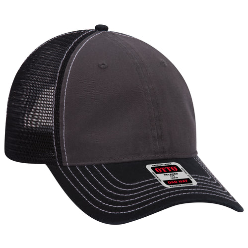 OTTO CAP® 6 Panel Low Profile Mesh Back Trucker Dad Hat