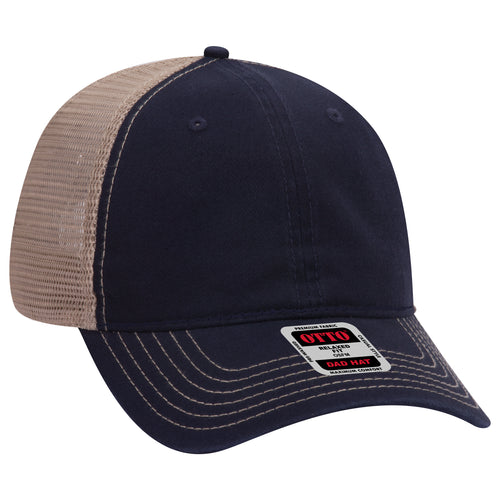 OTTO CAP® 6 Panel Low Profile Mesh Back Trucker Dad Hat