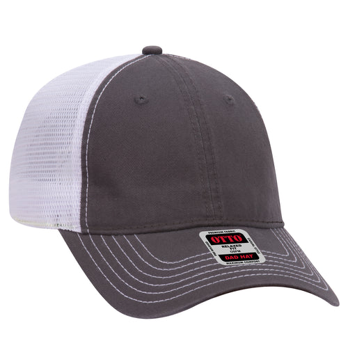 OTTO CAP® 6 Panel Low Profile Mesh Back Trucker Dad Hat