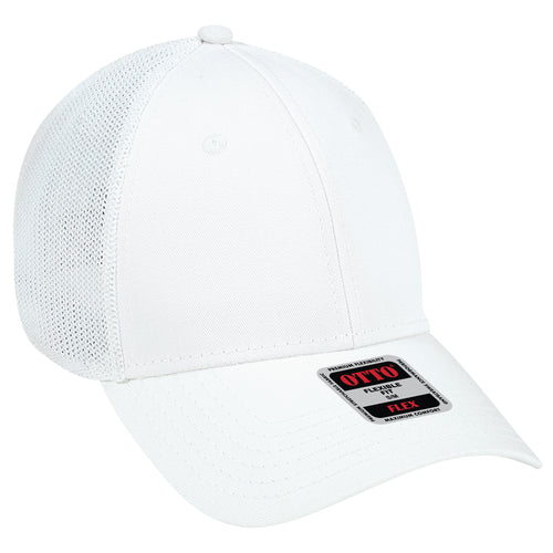 OTTO CAP® OTTO FLEX® Fitted 6 Panel Low Profile Mesh Back Trucker Hat