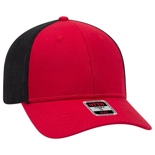 OTTO CAP® OTTO FLEX® Fitted 6 Panel Low Profile Mesh Back Trucker Hat