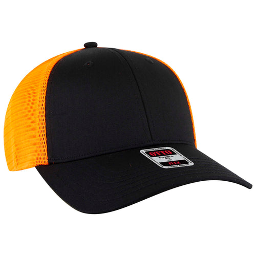 OTTO CAP® OTTO FLEX® Fitted 6 Panel Low Profile Mesh Back Trucker Hat