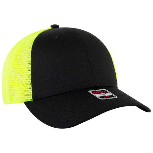 OTTO CAP® OTTO FLEX® Fitted 6 Panel Low Profile Mesh Back Trucker Hat