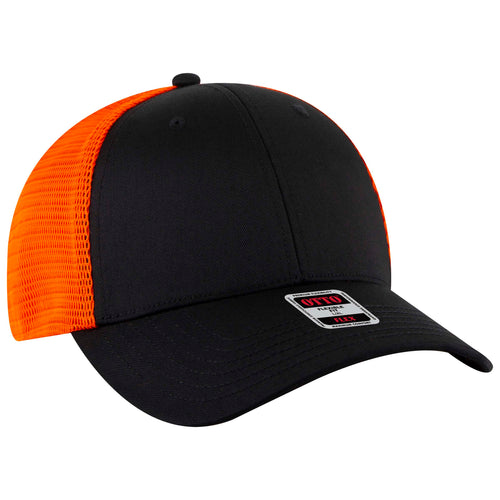 OTTO CAP® OTTO FLEX® Fitted 6 Panel Low Profile Mesh Back Trucker Hat