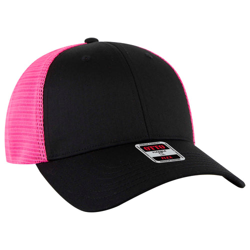 OTTO CAP® OTTO FLEX® Fitted 6 Panel Low Profile Mesh Back Trucker Hat