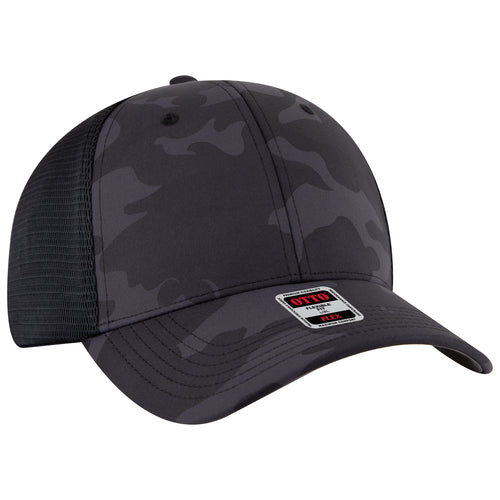 OTTO CAP® OTTO FLEX® Fitted 6 Panel Low Profile Mesh Back Trucker Hat