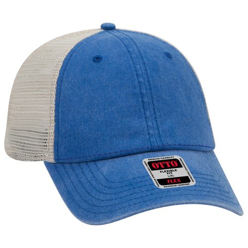 OTTO CAP® OTTO FLEX® Fitted 6 Panel Low Profile Mesh Back Trucker Hat