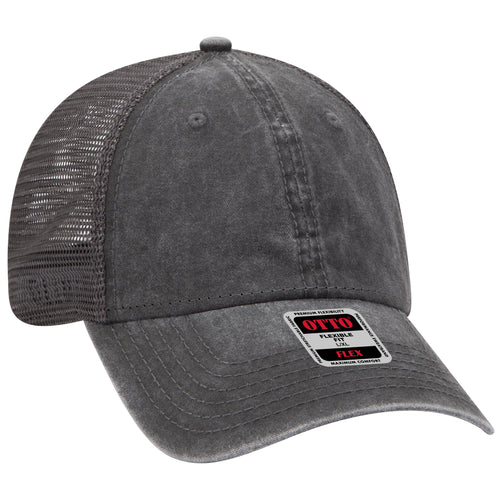 OTTO CAP® OTTO FLEX® Fitted 6 Panel Low Profile Mesh Back Trucker Hat