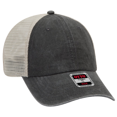 OTTO CAP® OTTO FLEX® Fitted 6 Panel Low Profile Mesh Back Trucker Hat