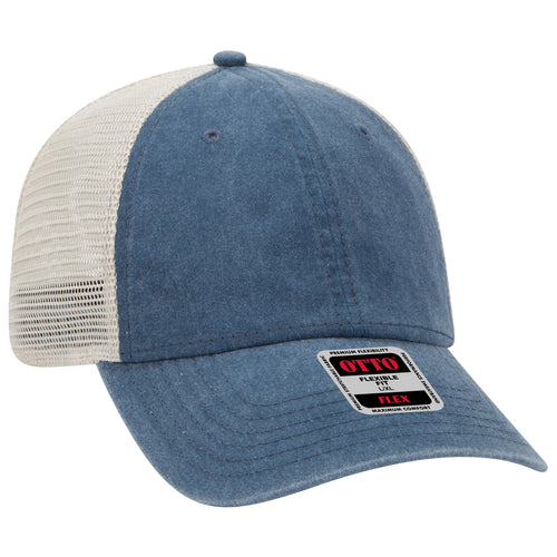 OTTO CAP® OTTO FLEX® Fitted 6 Panel Low Profile Mesh Back Trucker Hat