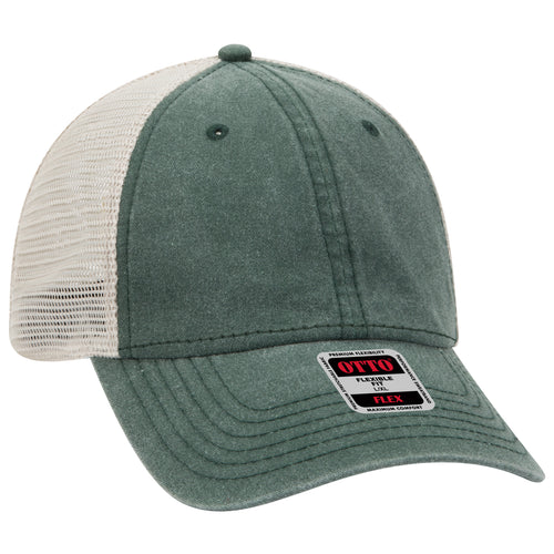 OTTO CAP® OTTO FLEX® Fitted 6 Panel Low Profile Mesh Back Trucker Hat
