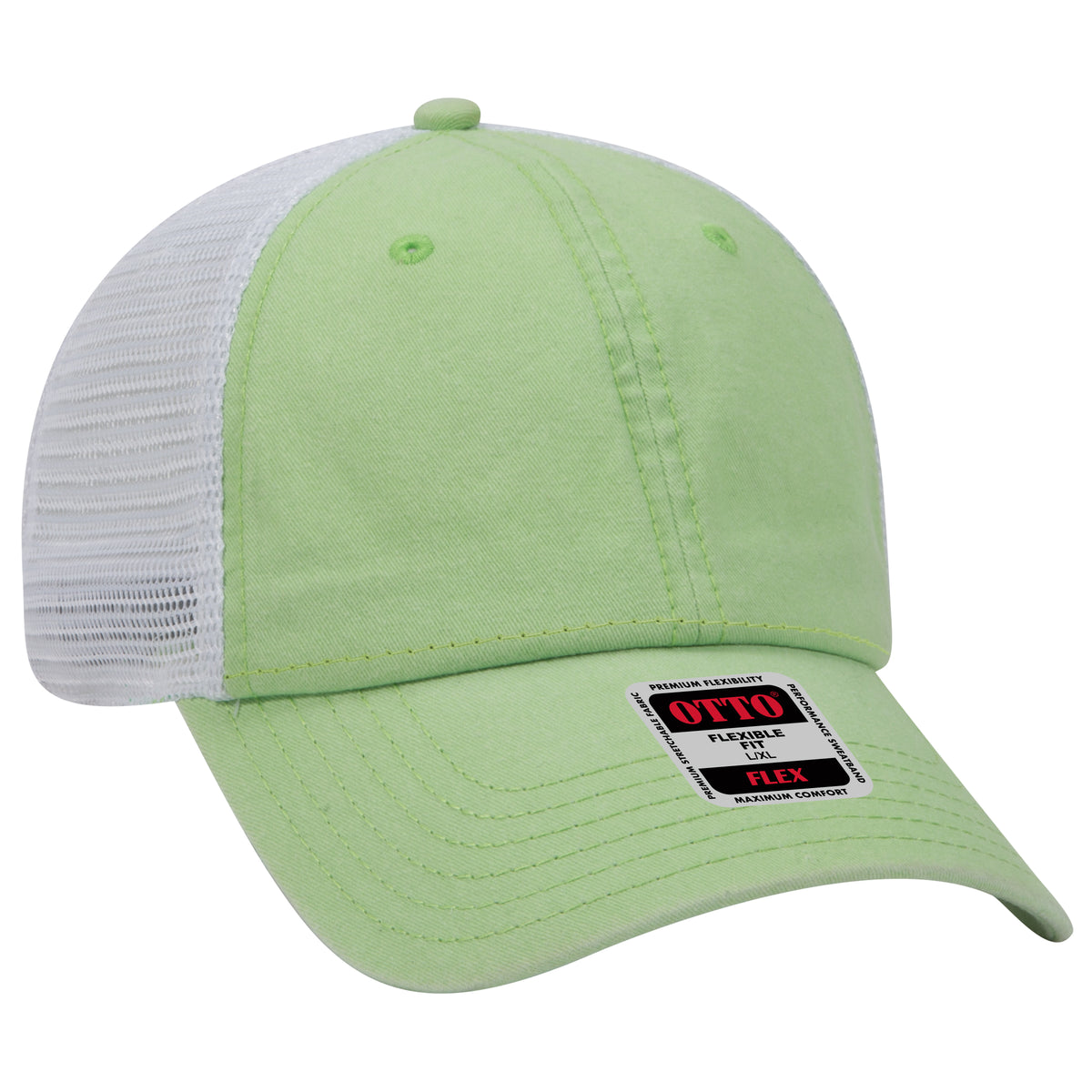 OTTO CAP® OTTO FLEX® Fitted 6 Panel Low Profile Mesh Back Trucker Hat