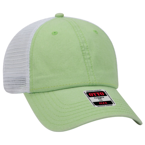 OTTO CAP® OTTO FLEX® Fitted 6 Panel Low Profile Mesh Back Trucker Hat