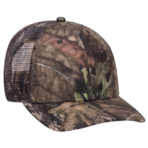 OTTO CAP® Mossy Oak Camouflage Superior Polyester Twill 6 Panel Low Profile Mesh Back Trucker Hat