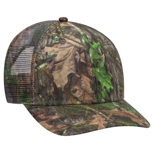 OTTO CAP® Mossy Oak Camouflage Superior Polyester Twill 6 Panel Low Profile Mesh Back Trucker Hat
