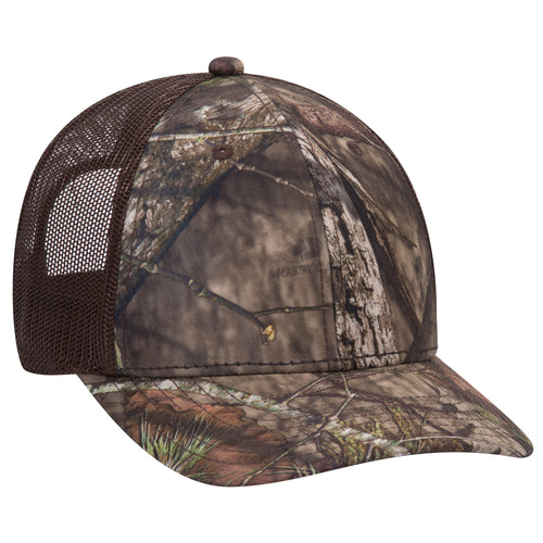 OTTO CAP® Mossy Oak Camouflage 6 Panel Low Profile Mesh Back Trucker Hat