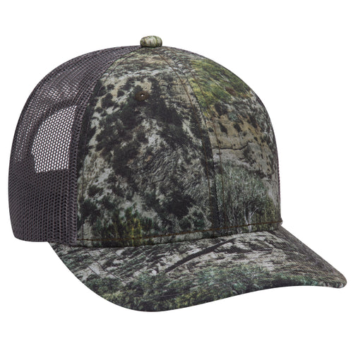 OTTO CAP® Mossy Oak Camouflage 6 Panel Low Profile Mesh Back Trucker Hat
