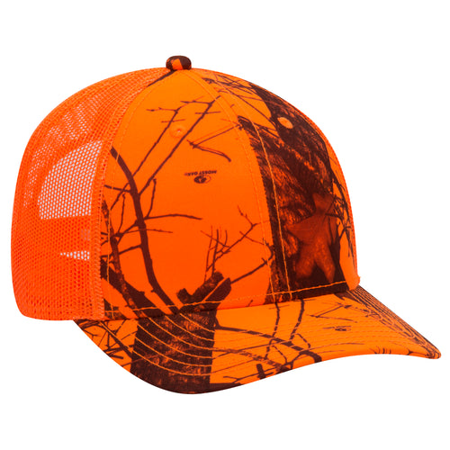 OTTO CAP® Mossy Oak Camouflage 6 Panel Low Profile Mesh Back Trucker Hat
