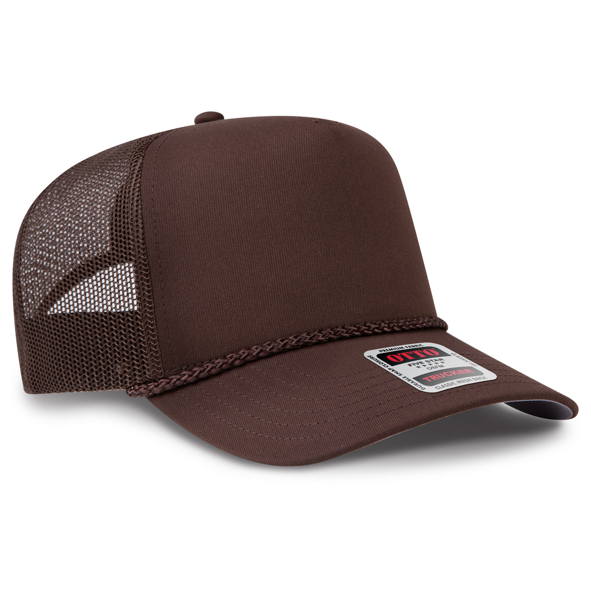 OTTO CAP® 5 Panel Mid Profile Mesh Back Trucker Hat