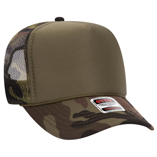 OTTO CAP® 5 Panel High Crown Mesh Back Trucker Hat