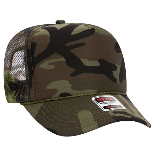 OTTO CAP® 5 Panel High Crown Mesh Back Trucker Hat