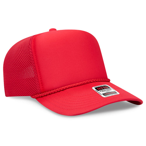 OTTO CAP® 5 Panel High Crown Air Mesh Back Trucker Hat