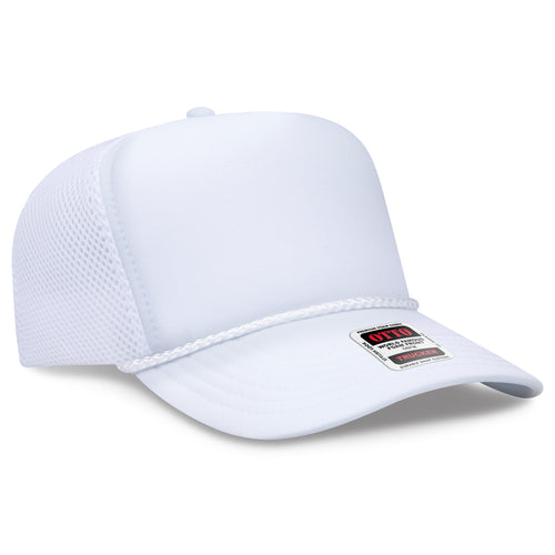OTTO CAP® 5 Panel High Crown Air Mesh Back Trucker Hat