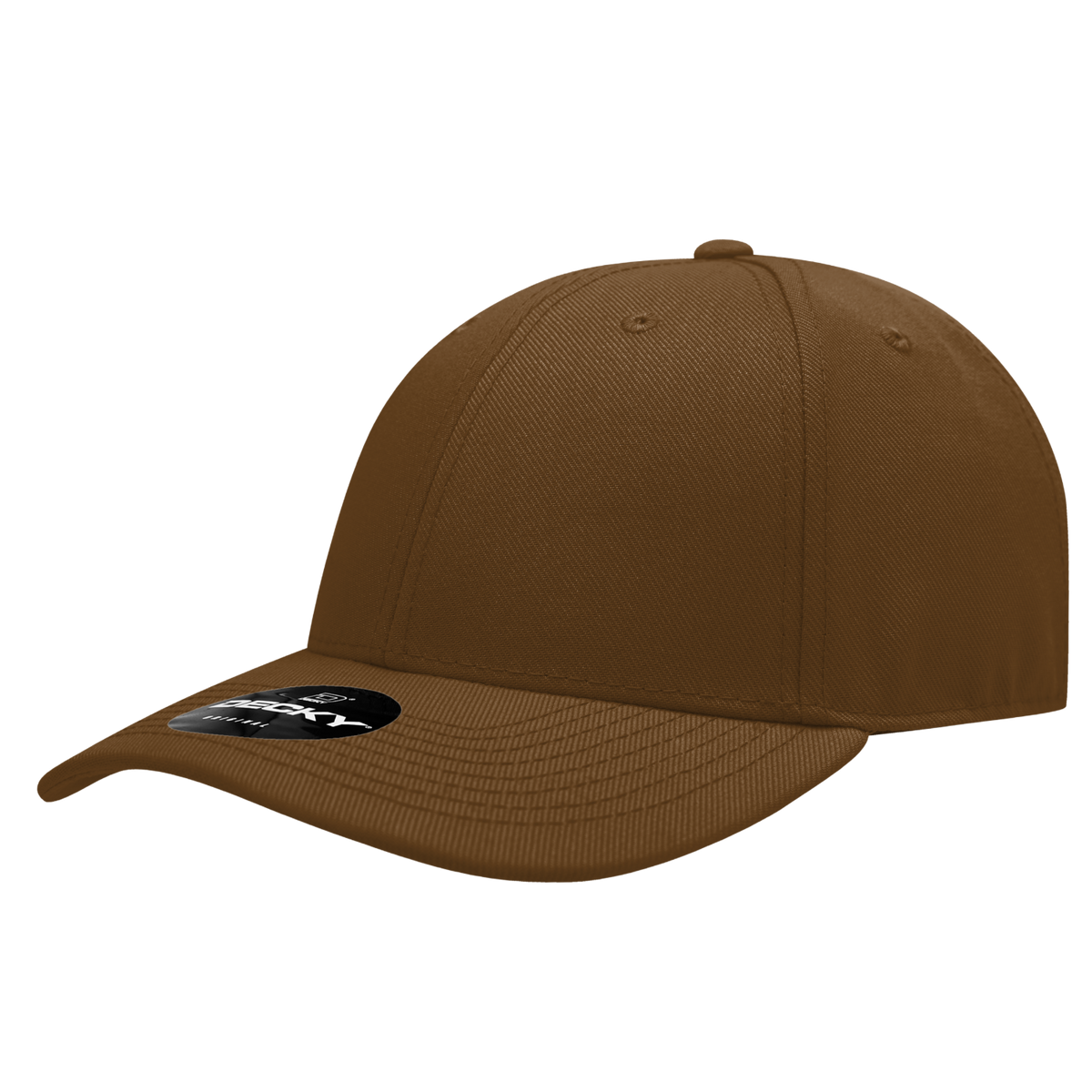 6 Panel High Profile Structured Acrylic/Polyester Fitted