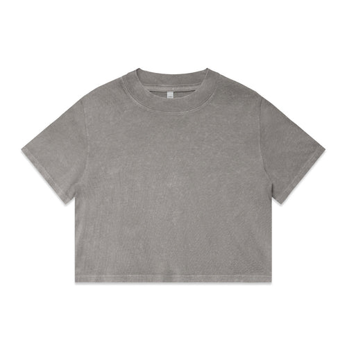 Wo's Stone Wash Heavy Crop | 4086