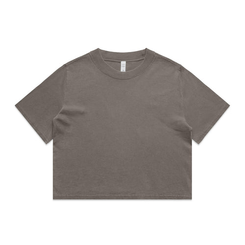 Wo's Heavy Faded Crop Tee | 4089