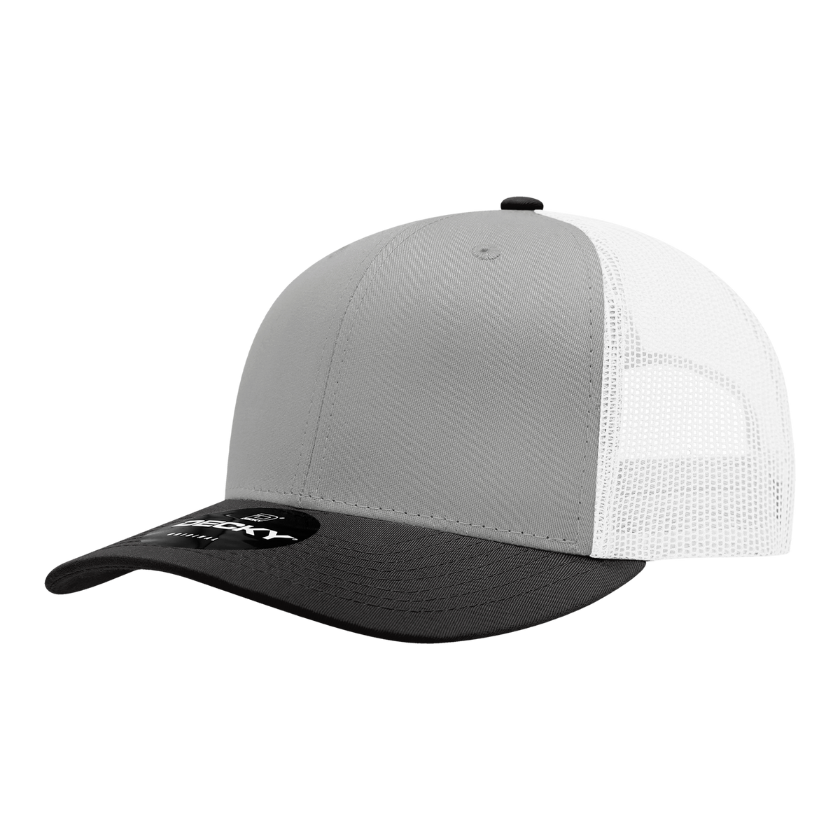 6 Panel Mid Profile Structured Cotton Blend Trucker