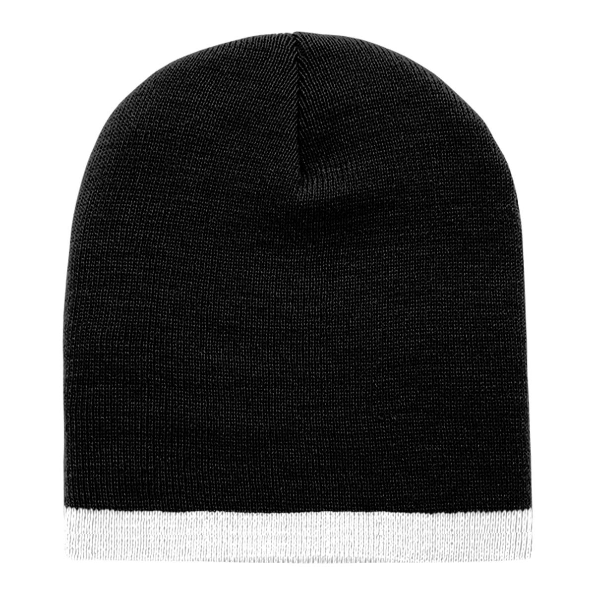 Acrylic/Polyester Striped Short Beanie
