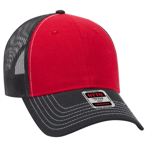 OTTO CAP® 6 Panel Low Profile Mesh Back Trucker Hat