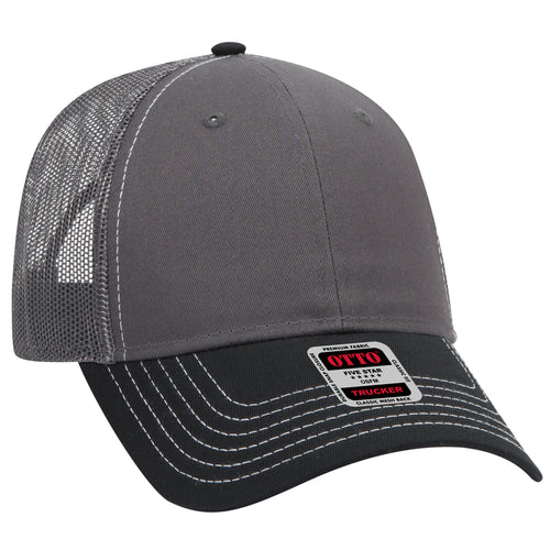OTTO CAP® 6 Panel Low Profile Mesh Back Trucker Hat