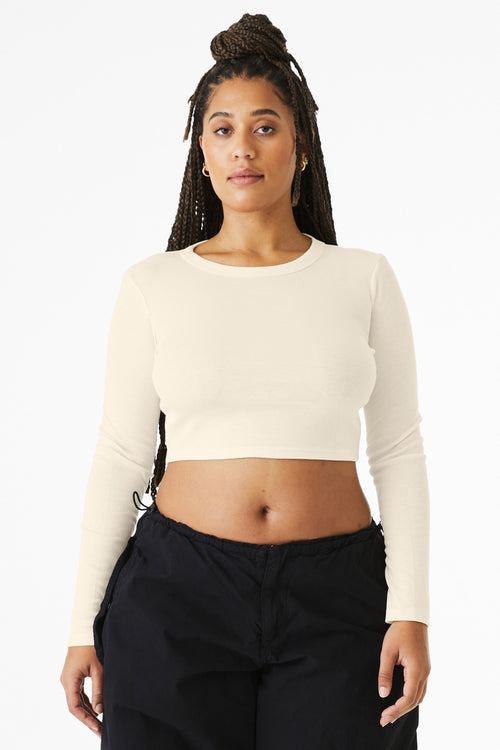 BELLA+CANVAS ®  Women's Micro Rib Long Sleeve Baby Tee BC1501