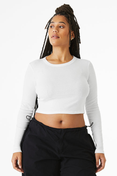 BELLA+CANVAS ®  Women's Micro Rib Long Sleeve Baby Tee BC1501