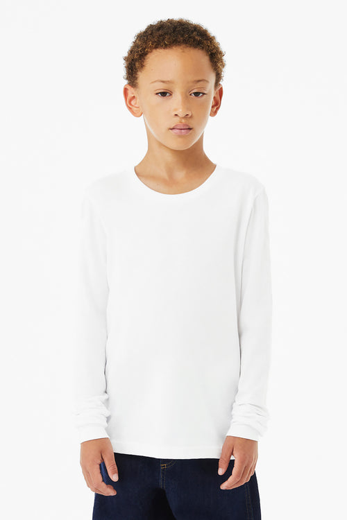 BELLA+CANVAS ®  Youth Heather CVC Long Sleeve Tee BC3501YCVC